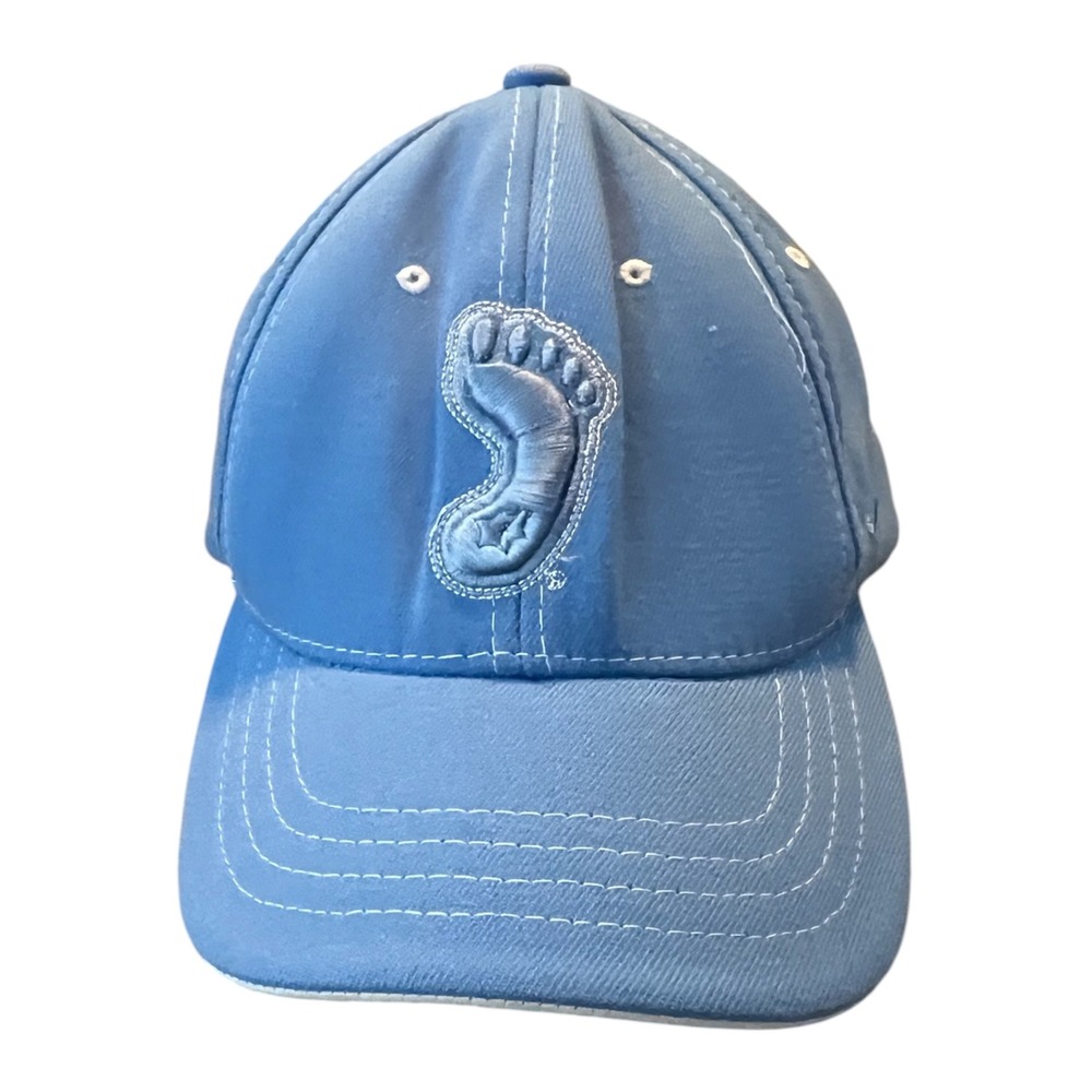 UNC Tar Heels Zephyr Fitted Hat Cap Blue Foot Logo Men M/L NCAA